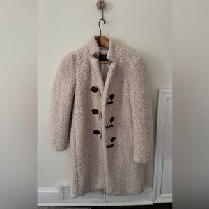 NWOT J.Crew Sherpa Teddy Faux Fur Toggle Coat